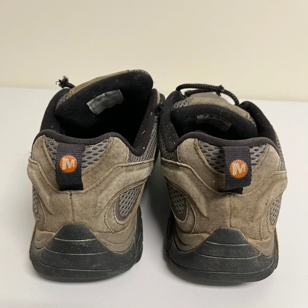 Merrell Moab 2 Waterproof Hiking Shoes Mens 10.5 Brown Grey Vibram J06029